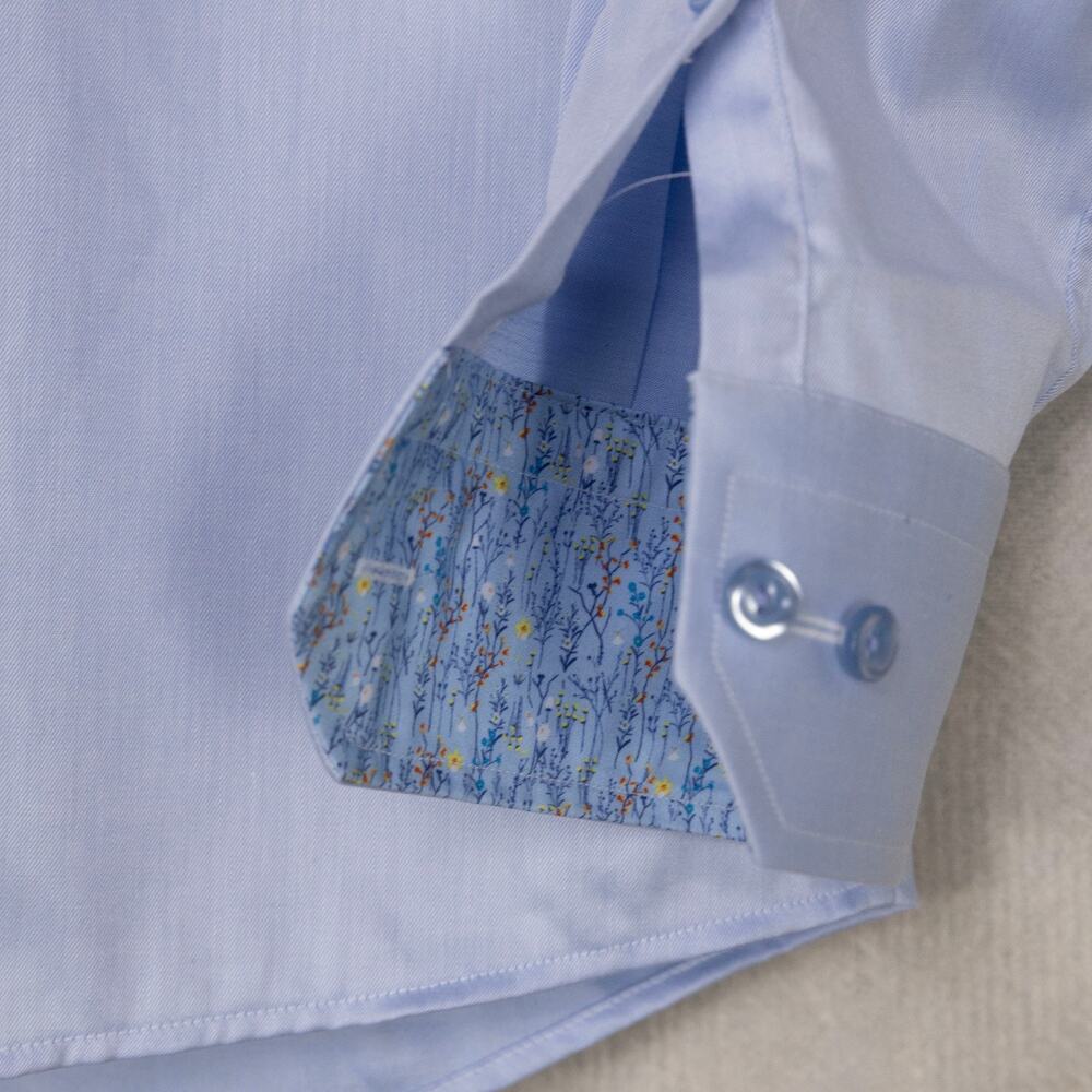 Eton Men Contemporary Fit Twill Dress Shirt Blue Size 17 (Pre-owned) - Picture 8 of 8